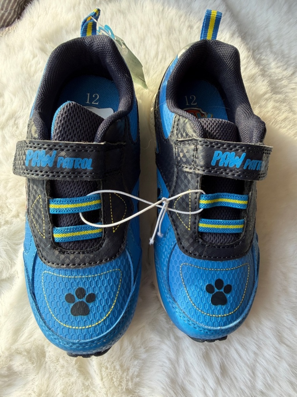 Paw Patrol Blue and Black Kids Sneakers with Paw Print